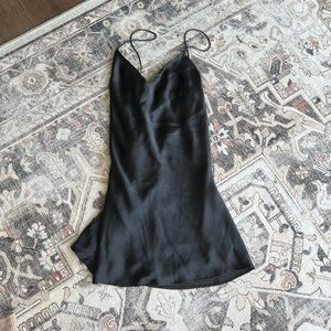 Zara Women’s Satin Slip Dress - Black